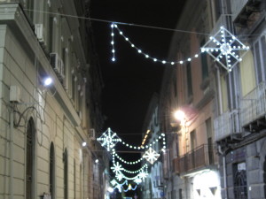 Fiocchi di neve con scia