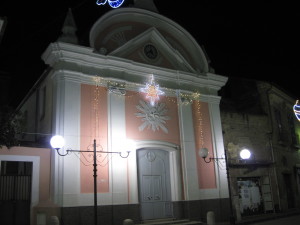 Stella 8 punte con scie dorate chiesa